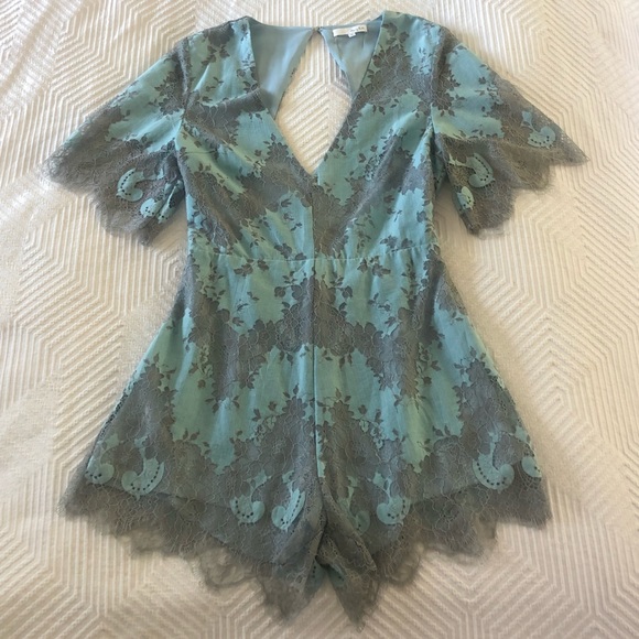Low Back Lacey Romper - Picture 1 of 4